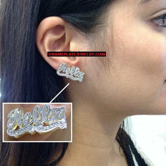 Stud Earrings- Personalized name 