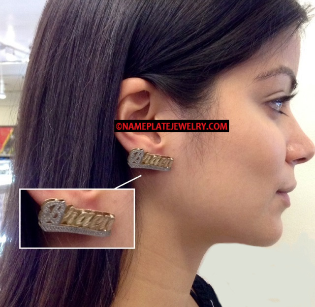 Stud Earrings- Personalized name 