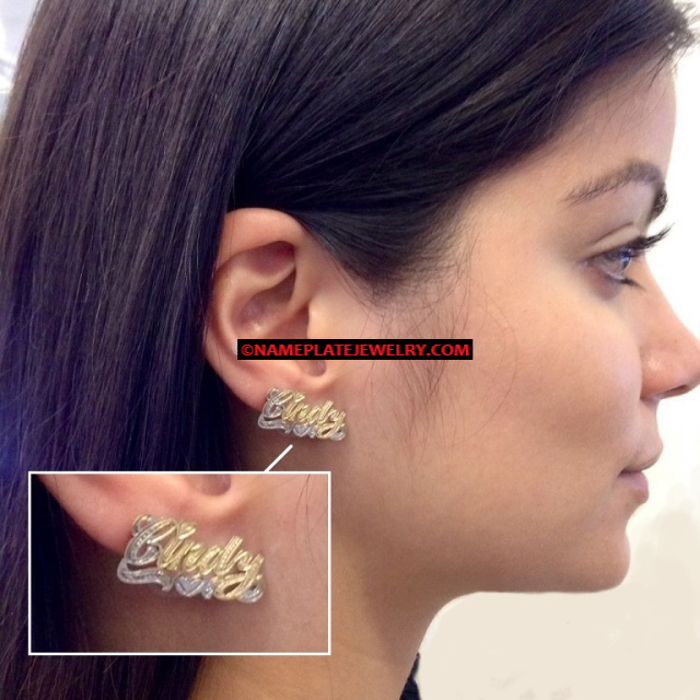 Stud Earrings- Personalized name 